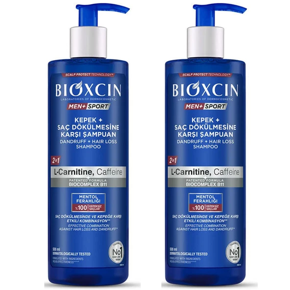 Bioxcin Men Sport Kepek Ve Saç Dökülmesine Karşı Şampuan 500 ml 2 ADET