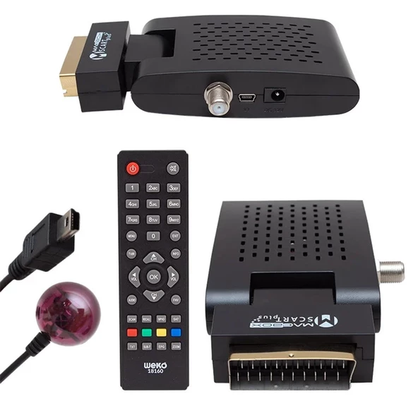 Magbox Scart Plus TKGS'li Scart Girişli Mini SD Uydu Alıcısı - 2