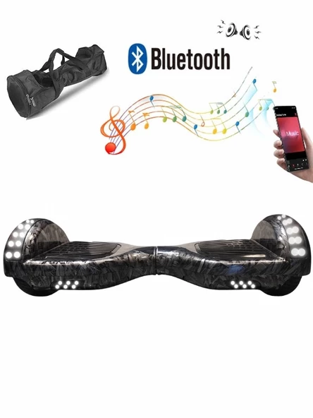 CityMate Elektrikli Kaykay Full Ledli Hoverboard Bluetooth Hoparlörlü 6.5 Inch Desen27