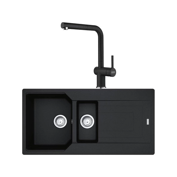 Urban Ubg 651-100 Granit Nero Eviye, Active Plus Doccia Nero Armatür