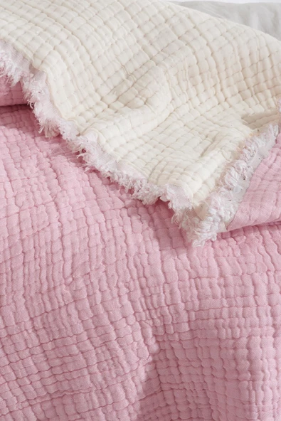 7 Kat Dolgulu Müslin Bebek Yorganı 120 X 120 - 6