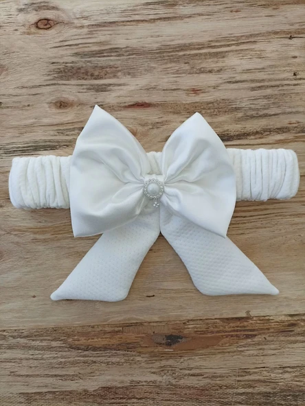 Yenidoğan Sahra Lucky Baby Nakışlı Kundak Bebek Battaniyesi Ekru - Resim 4