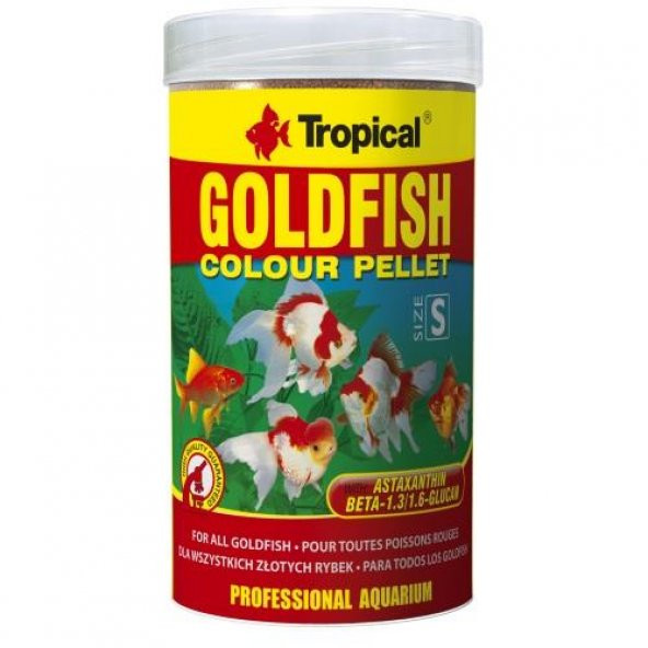 Tropical GoldFish Colour Pellet 250 Ml