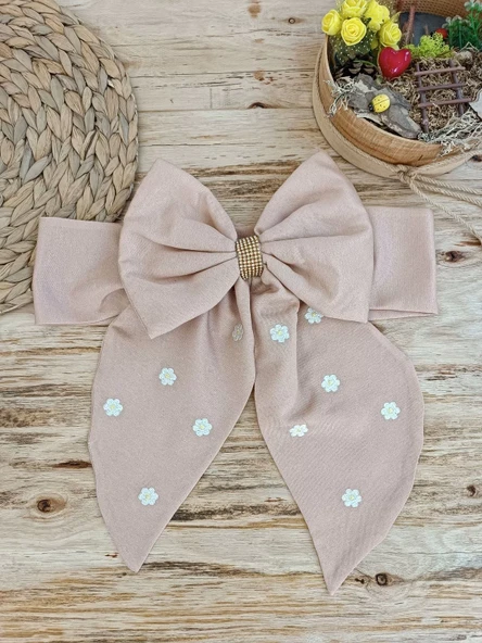 Yenidoğan Papatya Desenli Trilüks Unisex Kundak Bebek Battaniyesi Kahverengi - Resim 6