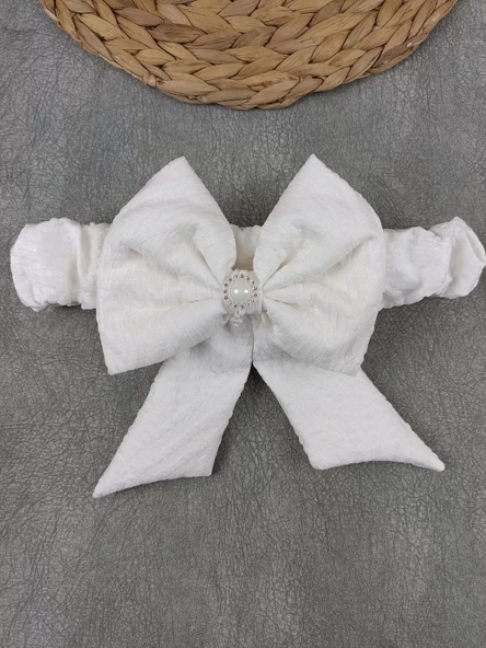 Yenidoğan Kumru Plazma Taçlı Lüks Kundak Bebek Battaniyesi Ekru - Resim 5