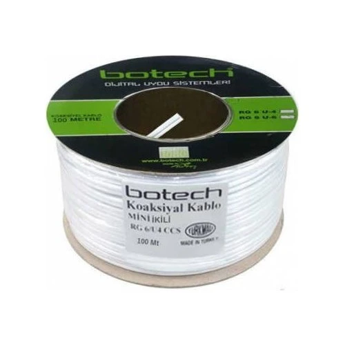 Botech RG6/U4 48 Tel Uydu Anten Kablosu 100 Metre