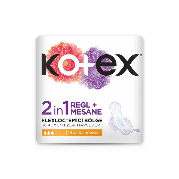 Kotex 2in1 Mesane Pedi + Regl  Pedi Ultra Normal 14x4 56 Adet