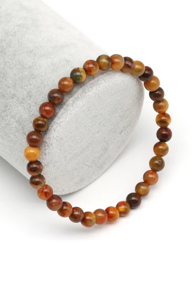 Golden Pietersite Doğal Taş Bileklik 5 mm Küre Kesim