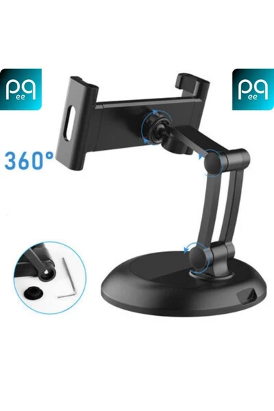 360° Ayarlanabilir Masa Üstü Çok Fonksiyonlu Telefon Tablet Standı - 5