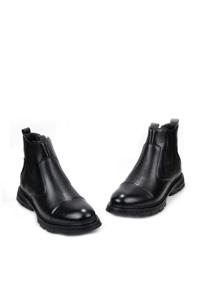 Papuçcity Bzky 2311 Erkek Kauçuk Taban Termal Hakiki Deri Bot - 4