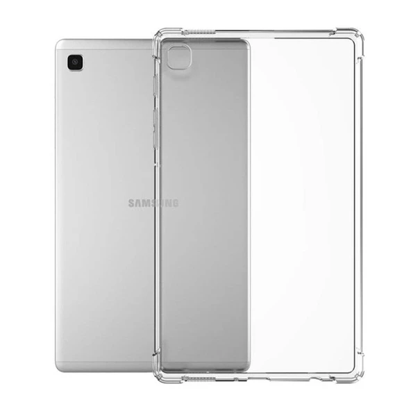 Smody Samsung Galaxy T220 Tab A7 Lite 8.7 İle Uyumlu Kılıf Kenar Korumalı Şeffaf Silikon - 1
