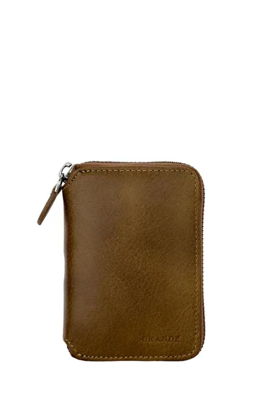 Grande Hakiki Deri Erkek Cüzdan Taba 1786