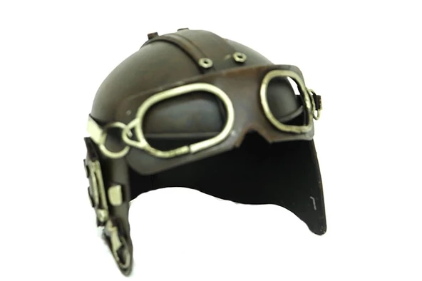 Dekoratif Metal Pilot Kaskı - 5