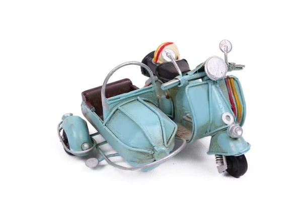 Dekoratif Metal Scooter Sepetli - 6