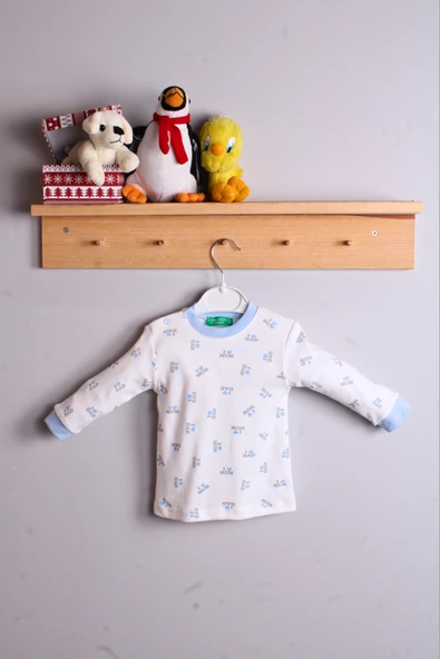 Dad Yazılı Erkek Bebek Eşofman Pijama Takımı Mavi - 5