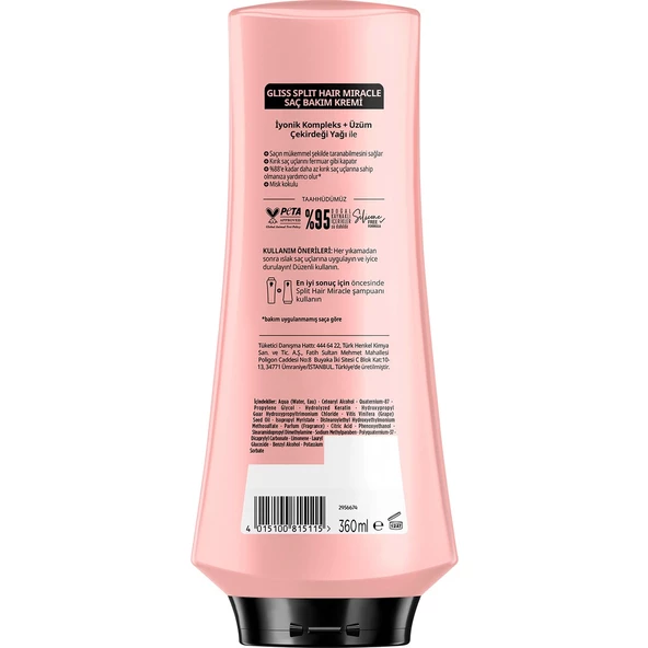 Gliss Split Hair Miracle Kırık Uçları Mühürleyici Saç Bakım Kremi 360 Ml - 3