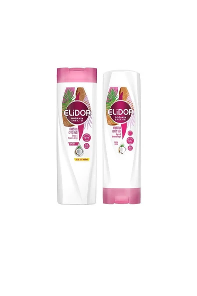 Elidor Hindistan Cevizi Yağı 350 Ml Şampuan & 350 Ml Saç Kremi