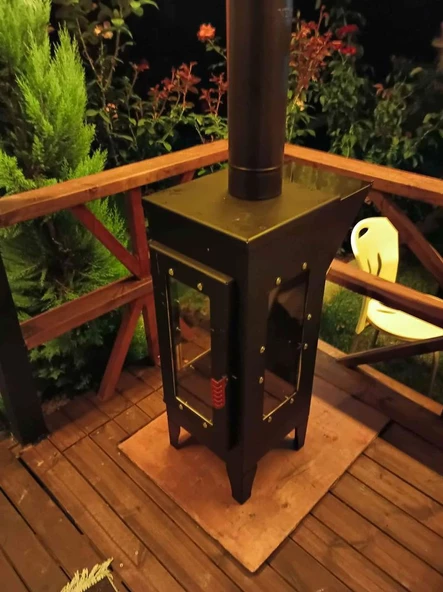 ISIFEN PL400 TGS 3 CAMLI ŞÖMİNE TİP PELET SOBA - 2