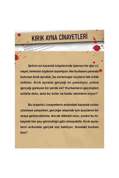 Dedektif oyunu "Kırık Ayna C" Cinayet çözme oyun tatilde arkadaşlarla kutu oyunu yılbaşı oyunları - 2