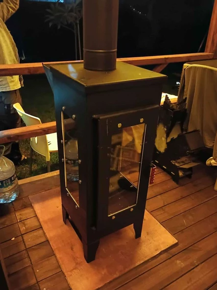 ISIFEN PL400 TGS 3 CAMLI ŞÖMİNE TİP PELET SOBA - 4