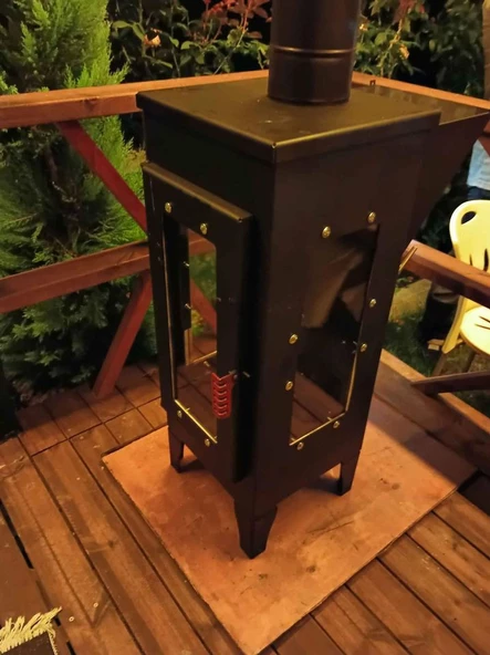 ISIFEN PL400 TGS 3 CAMLI ŞÖMİNE TİP PELET SOBA - 3