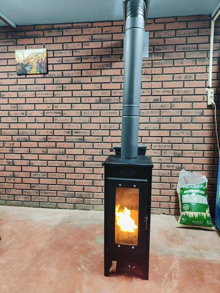 ISIFEN PL400 TGS 3 CAMLI ŞÖMİNE TİP PELET SOBA - 6