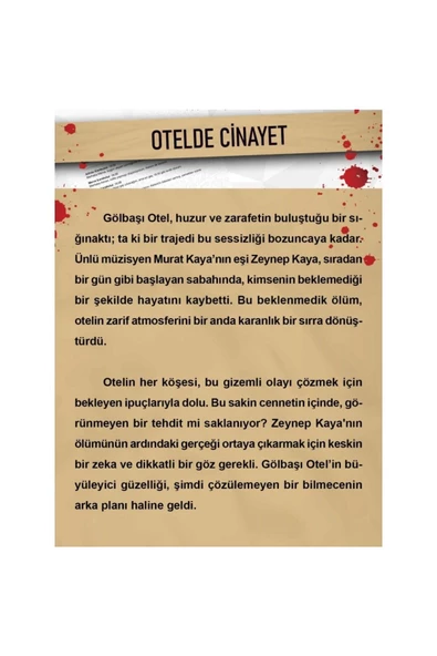 Dedektif oyunu "Otelde Cinayet" Cinayet çözme oyun tatilde arkadaşlarla kutu oyunu yılbaşı oyunları - 2