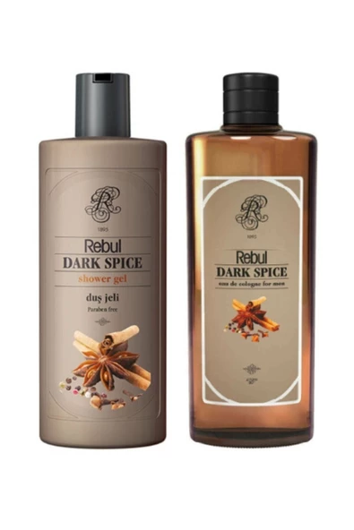 Rebul Dark Spıce 250 Ml Kolonya + 500 Ml Duş Jeli 2'li Set