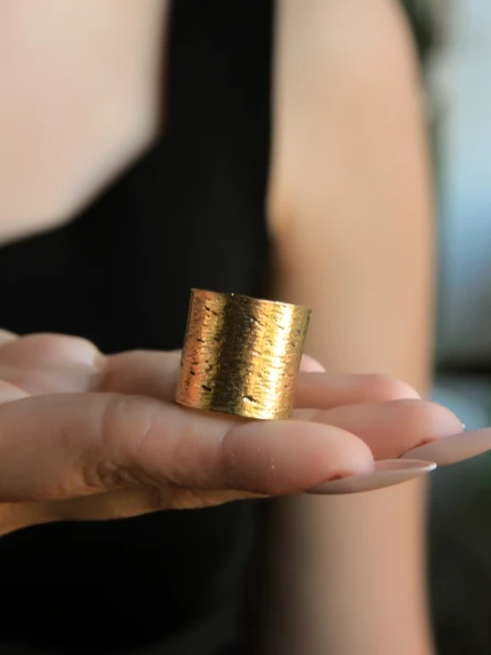 Trend Kalın Antik Eskitme Ayarlanabilir Kadın Yüzük euy1248 - Resim 3