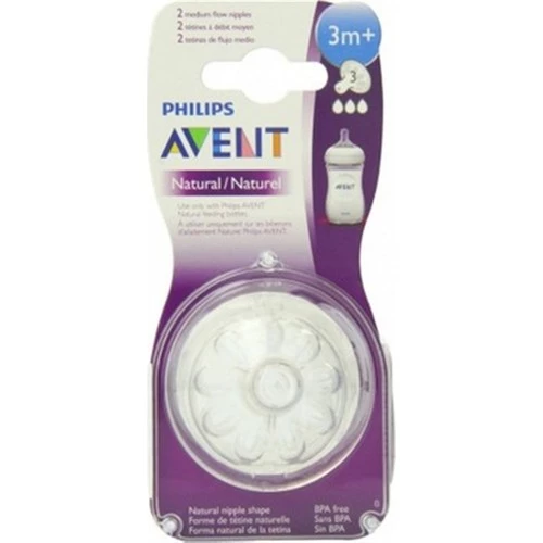 Philips Avent Natural Biberon Emziği +3 Ay 2Li