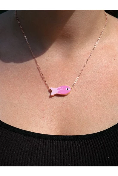 Trend Mineli Balık Kolye - Resim 2