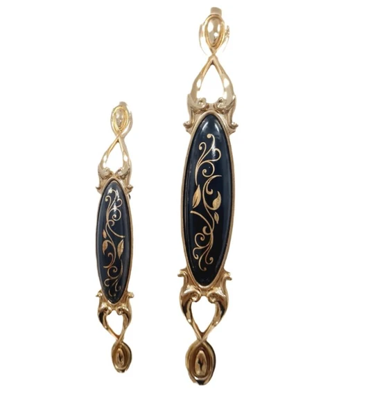 MİRAY 128 mm Metal Gold siyah desenli / 5 ADET - 4