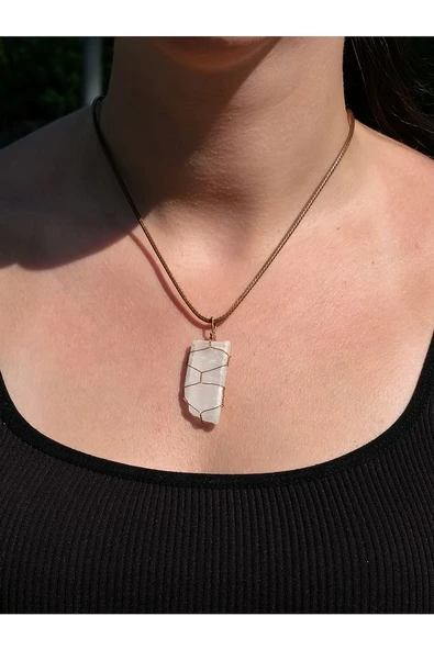 Doğal Taş Ham Işlenmemiş Selenit Doğal Taş Kolye 2,3,4,5 gr