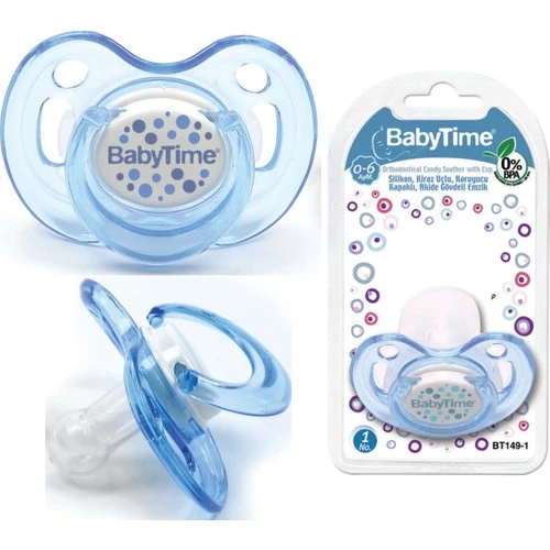 Baby Time Silikon Kiraz Uçlu Kor. Kap. Akide Gövdeli Emzik N.1