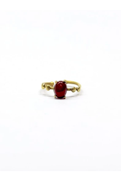 Minimal Doğal Taş Akik Doğal Taşlı Otantik Minimal Ayarlanabilir Yüzük euy5a - Resim 4