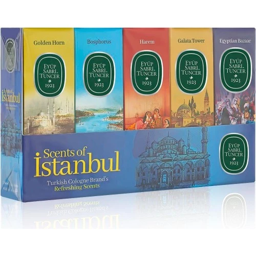 Eyüp Sabri 16 Ml Silindir Cam Şişe Kolonya 5 Li Set - Scents Of İstanbul