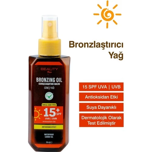 Beauty Face 15+Spf Bronzalaştırıcı Güneş Yağı 150 Ml