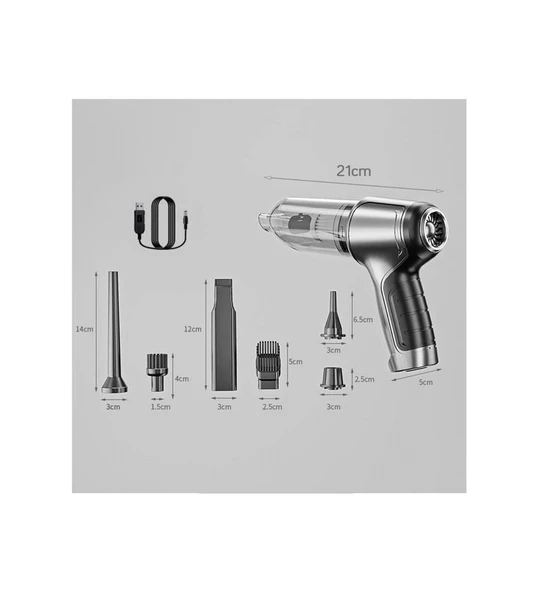 Dinamic Araç Süpürgesi Şarjlı 120w Hl-107 - 3