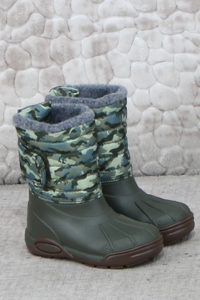 Igor W10210 042 Topo Skı Camo Haki İçi Kürklü Çocuk Yağmur Çizmesi ürün görseli