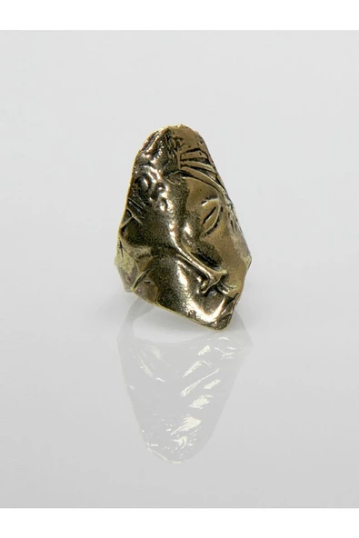 Surat İşlemeli Antik Eskitme Ayarlanabilir Kadın Yüzük euy125 - Resim 5