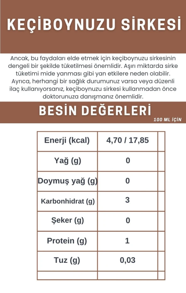 Abbas Efendi Keçiboynuzu Sirkesi 500 ml - 2