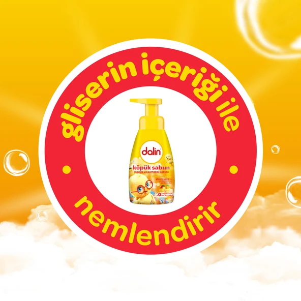 Dalin Köpük Sabun 200ML Mango ve Portakal Kokulu Çoçuklarınız İçin (2 Li Set) - Resim 9