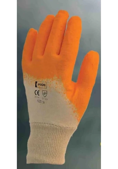 Piton Lateks Iş Güvenliği Eldiveni - 9 Numara -5 adet - Resim 2