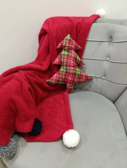 Yılbaşı, Christmas, Kış, Winter Serisi Çam Ağacı Yastık İçi Dolu - 11