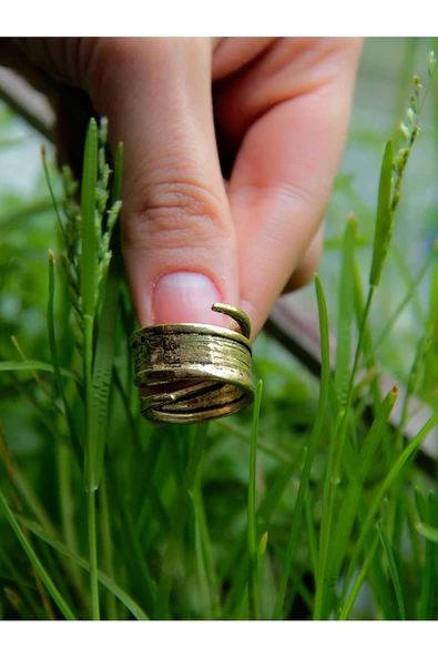 Trend İtalyan Model Antik Eskitme Ayarlanabilir Kadın Yüzük euy1210 - Resim 3