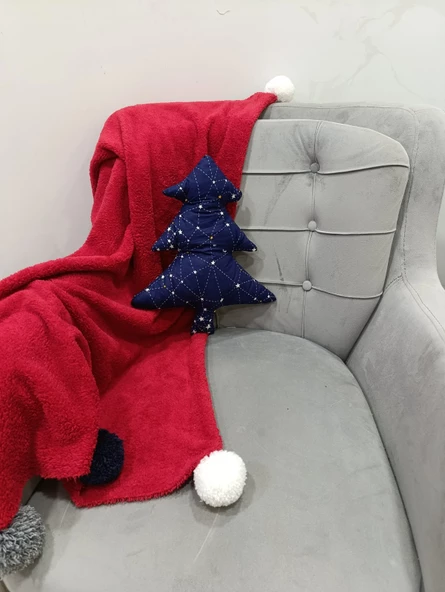 Yılbaşı, Christmas, Kış, Winter Serisi Çam Ağacı Yastık İçi Dolu - 6