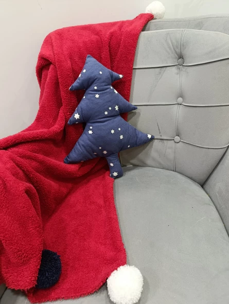 Yılbaşı, Christmas, Kış, Winter Serisi Çam Ağacı Yastık İçi Dolu - 8