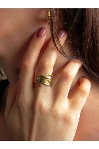Trend İtalyan Model Antik Eskitme Ayarlanabilir Kadın Yüzük euy1210 ürün görseli