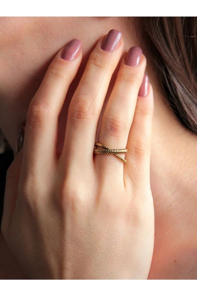 Trend Sarmal Model Antik Ayarlanabilir Kadın Yüzük euy1214 ürün görseli