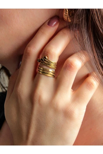Trend Antik Eskitme Ayarlanabilir Kadın Yüzük euy129 ürün görseli